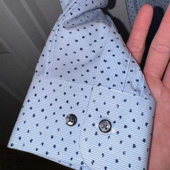 1901 Men 15 1/2  Long Sleeve Casual Button Down Trim Fit Shirt - Picture 8 of 10